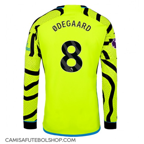 Camisa de time de futebol Arsenal Martin Odegaard #8 Replicas 2º Equipamento 2023-24 Manga Comprida